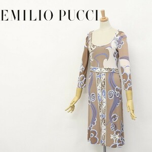 ◆EMILIO PUCCI/エミリオ プッチ 総柄 七分袖 ワンピース