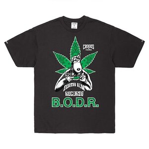 Crooks & Castles (クルックス アンド キャッスルズ) デス・ロウ・レコーズ Tシャツ B.O.D.R. x Crooks Tee Black ブラック (XL)