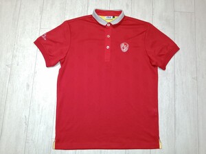 美品/FILA/フィラ/GOLF/ゴルフ/ポロシャツ/半袖/ウェア/総柄/吸汗速乾/トップス/メンズ