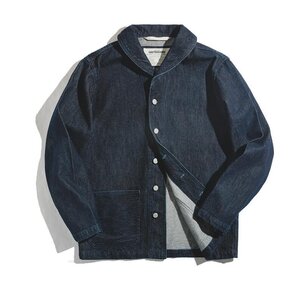 定番 人気 13.5OZ DENIM コットン DECK JACKET デニムジャケット 無地 デニムデッキジャケット ウォッシュ加工 Ｍ~2XL