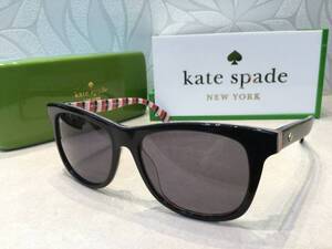 【新品】kate spade ケイトスペード 偏光 サングラス CHARMINE/S 807M9 ブラック　レッド☆未使用