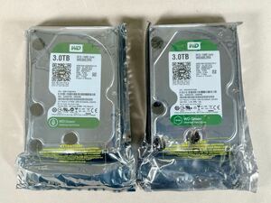 未使用 未開封 Western Digital WD GREEN WD30EZRX 3TB HDD ハードディスク まとめて 2点 k27