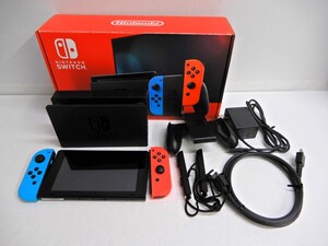 062Z739★【動作不良☆ジャンク品】Nintendo Switch 本体 旧型 ネオンブルー/レッド バッテリー強化版 HAC-001(-01)