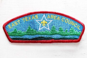 ★BSA ボーイスカウト EAST TEXAS AREA COUNCIL パッチ★ワッペン オールド ビンテージ テキサス 百合の紋章