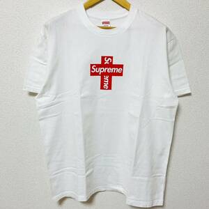 Supreme Cross Box Logo Tee White Red L 20aw 2020年 白 赤 ホワイト レッド クロス ボックスロゴ 胸ロゴ