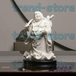 仏像美術 ★ 七福神 布袋 布袋件 陶瓷制 高度29cm 美品 佛像收藏 件