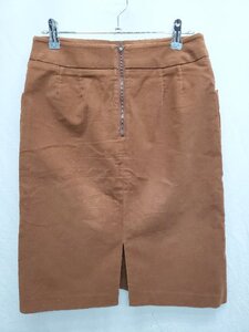 ◇ ⊇ green label relaxing UNITED ARROWS バックジップ 膝丈 スカート サイズ36 ブラウン レディース P