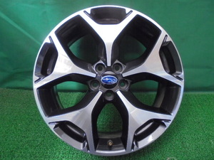 h43◆スバル 純正 アルミホイール◆フォレスター 18×7J +48 5H PCD100 中古アルミ１本