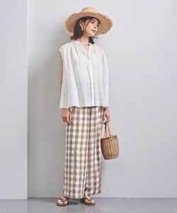 UNITED ARROWS☆ユナイテッドアローズ UWCS ラミー キュプラスリーブ ブラウス ホワイト