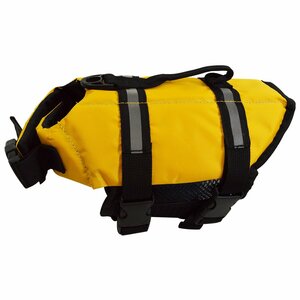 犬用 ライフジャケット [ XS イエロー ] ペット 救命胴衣 ベスト式 フローティングベスト 浮き お風呂 水浴び プール