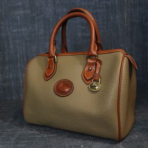 １円スタート USA製 ドゥーニーアンドバーク ベージュ アヒル金具 ミニボストン 1スタDOONEY&BOURKE アメリカ製