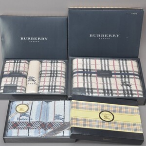 未使用 BURBERRY バーバリー フェイスタオル/バスタオル 他 まとめて 計6枚セット ノバチェック 日本製 西川 未開封 #80※1009-73/k.c