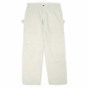 ディッキーズ Dickies 00s ダブルニー ペインターパンツ 旧タグ 珍品 ワーク USA ビンテージ 古着 (-3669) 生成り W34 L32