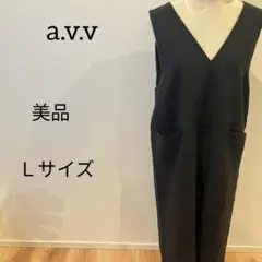 【美品】a.v.v  ワンピース ロングワンピース 袖なし レディース ブラック