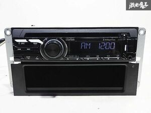 保証付 スズキ 純正OP Clarion クラリオン JB23W ジムニーにて CD プレーヤー オーディオ デッキ USB AUX 小物入れ 39182-80J1 99000-79AN9