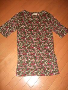 美品☆Traditional Weatherwear SHIRT☆動物柄Vネックチュニック☆サイズS