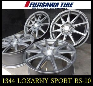 【1344】T3107154◆LOXARNY SPORT RS-10◆17x7J 5穴 PCD114.3 +38◆4本◆ アルファード プリウスα エクストレイル など