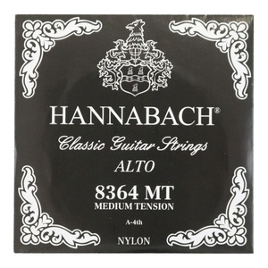 ハナバッハ クラシックギター弦 バラ弦 4弦 1本 HANNABACH ミディアムテンション Alto 8364MT BLACK 黒 ブラック ギター弦 クラギ弦