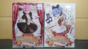 Re:ゼロから始める異世界生活 SSSフィギュア -レム.ラム in Wonderland アンティークVer.- 全２品 未開封