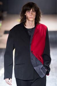 ヨウジヤマモト　オム yohji yamamoto POUR HOMME　15AW バイカラー　二重　ドッキング　ウール　ジャケット　3