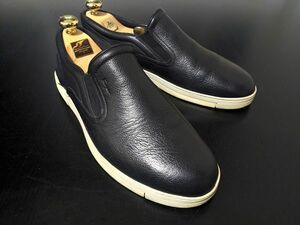 フェラガモ 7EEE Ferragamo 最上位ライン トラメッザ ♯TZ31283 レザースニーカー 黒 9457