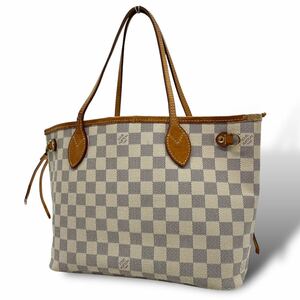 1円 【美品】 LOUIS VUITTON ルイヴィトン トートバッグ ネヴァーフル PM ダミエ アズール PVC ネバーフル 正規品 大容量 N51110 LV