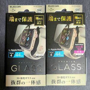 ２箱44mm Apple Watch SE、 6、5、4 全面保護ガラスフィルム アップル ウォッチ