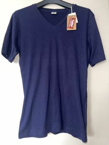 【特価】　ヘルスニット　Healthknit VネックTシャツ　ネイビー　新品タグ付き　Mサイズ