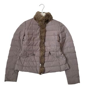 MONCLER モンクレール ダウンジャケット リアルファー サイズ0 S相当 毛皮 ダウン90% 冬 