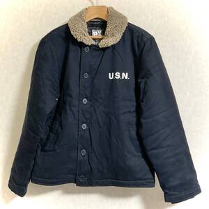 AVIREX / PX　N-1 デッキジャケット　US NAVY/ネイビー/サイズM　中綿/キルティング　　　M318