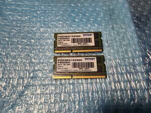 即決 Patriot製 DDR3 4GB×2枚 合計8GB PC3-10600S PC3-8500S互換 SO-DIMM 送料120円～