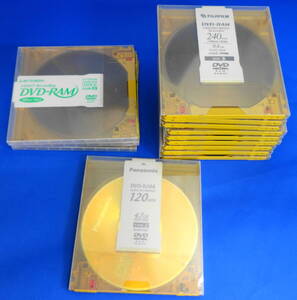 カートリッジ式DVD-RAM 13枚セット 240min 9.4GB TYPE4 CRPM FUJIFILM , 120min 4.7GB TYPE2 Panasonic