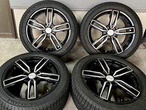 [USED] スタッドレス タイヤ アルミ ホイール 4本 セット 中古 245/45R18 EUROTECH ミシュラン 山あり X-ICE3+ 18インチ 8J PCD112 40 5穴 