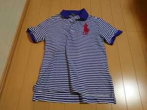 ポロ ラルフローレン　ボーダー柄ポロシャツ　150 男の子　子供服 キッズ　POLO RALPH LAUREN　美品