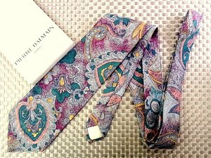 ♪33595C♪良品【ペイズリー 花 植物 柄】ピエールバルマン【PIERRE BALMAIN】ネクタイ