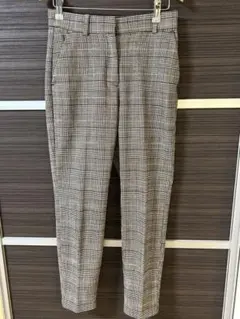 H&M チェック柄 スラックス EUR 36 シガレットパンツ