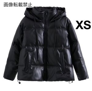 black vintage ヴィンテージ レトロ ダウンコート アウター XSサイズ レディース★ZARA 好きな方に★2024 A/W 秋冬新作 新品未使用★