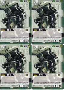 ☆ガンダムウォー GUNDAM WAR 緑 ユニット SPOL-2/U-51 ザクⅡ PRプロモトレカ 4枚