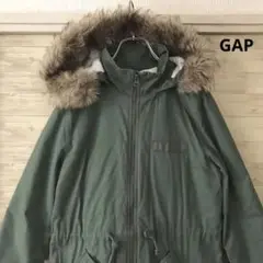 レトロ 古着 GAP M-51型 ボア モッズコート 緑 フィシュテール