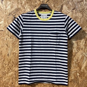 agnes b メンズ ADAM ET ROPE ボーダー 半袖 Tシャツ T0 ポケット コラボ 別注 限定 アダム エ ロペ