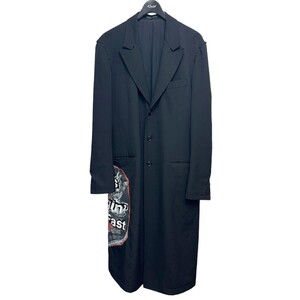 Yohji Yamamoto pour homme　17AW Print Embroidery Long Jacket 袖山ハンドステッチプリント刺繍ジャケット HK-J38-127