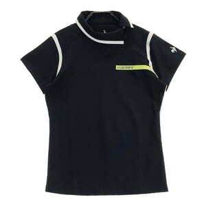 LECOQ GOLF ルコックゴルフ QGWVJA25 2023年モデル 襟付 半袖Tシャツ ブラック系 L [240101162051] ゴルフウェア レディース