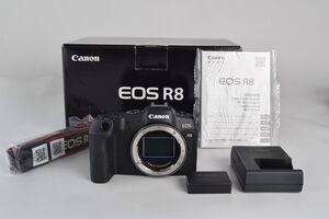 【極上品】ショット数2,000以下 Canon キャノン ROS R8 ボディ 2024年7月購入 元箱　ストラップ 充電器バッテリー 付き