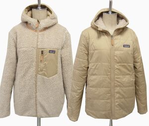 ◇patagonia リバーシブル 中綿 ボア ジャケット ブルゾン フーディー STY68095 アウトドア パタゴニア 防寒 レディース 1円スタート