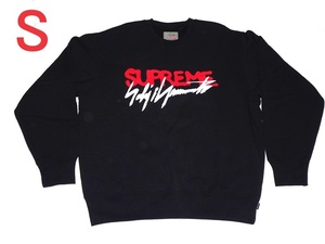 Supreme 20FW Yohji Yamamoto Crewneck Sサイズ ブラック 美品 Used 中古 2020 秋冬 裏起毛 シュプリーム ヨウジヤマモト 裏起毛 黒色