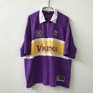 SK294 半袖ポロシャツ VIKINGS 紫　M オーバーサイズ　NFL