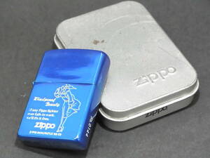 (CB26) 良品 Zippo WINDY 2004年 ジッポ ウィンディ ブルー コレクション アンティーク ヴィンテージ オイルライター