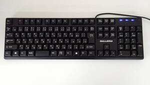 【TN-1372】ジャンク品/GALLERIA ゲーミングキーボード GK-6260/USBキーボード/USB接続/PC周辺機器/動作未確認【HK】