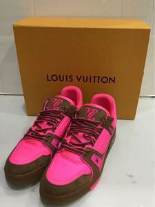 【LOUIS VUITTON ルイヴィトン】1A8Z5B ローカットスニーカー UK8 ピンク 2410oki n