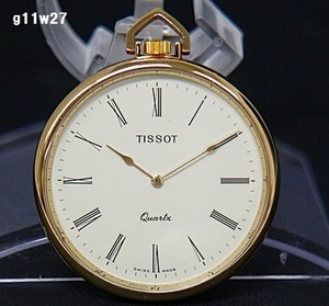 G11w27 懐中時計 Tissot クオーツ 現在不動 60サイズ